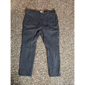 Anthropologie NWT Women's Large Gray Pull on Cargo Pants Cotton Blend